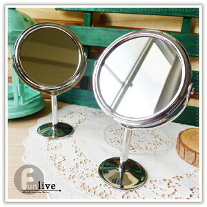 雙面立式化妝鏡 雙面放大鏡 旋轉化妝鏡 立式梳妝鏡 鏡子 雙面鏡 圓鏡 立鏡 美妝用品 贈品禮品