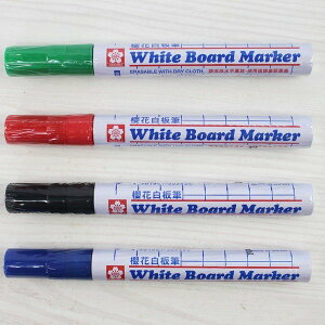 櫻花牌 白板筆 XLWBK/一盒12支入(定45) 白板筆 有 黑 紅 藍 綠 日本製