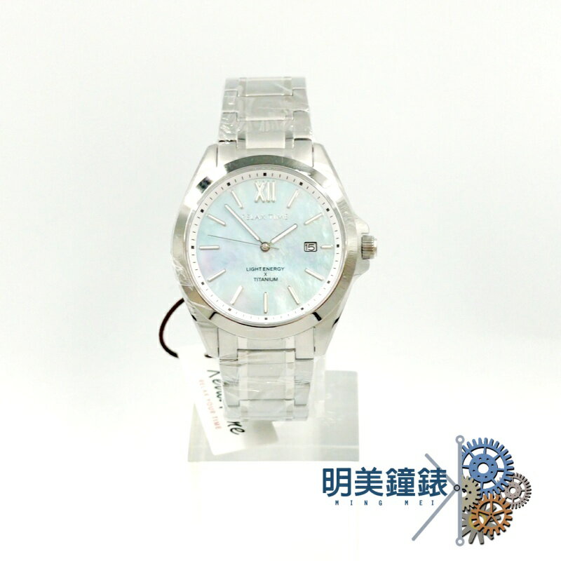 ◆明美鐘錶眼鏡◆RELAX TIME/RT-103-1/白貝殼面/鈦金屬 光動能ⓃⒺⓌ/中性錶