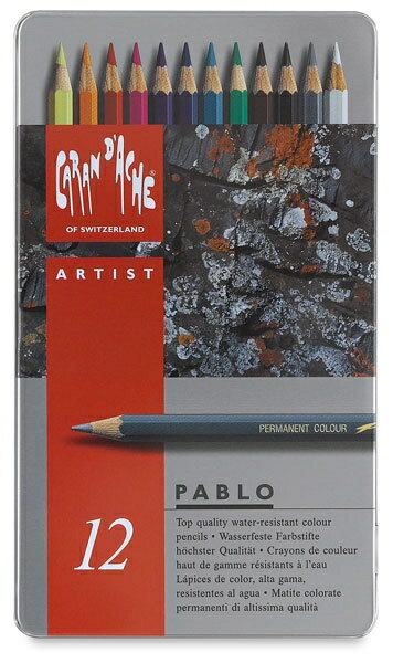 瑞士Caran dAche卡達專家PABLO油性12色彩色鉛筆*666.312