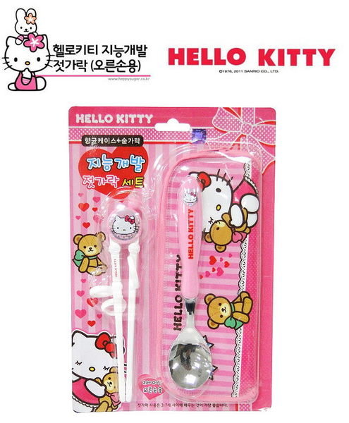 Hello Kitty 學習湯筷組合(含收納袋)(B68-075)