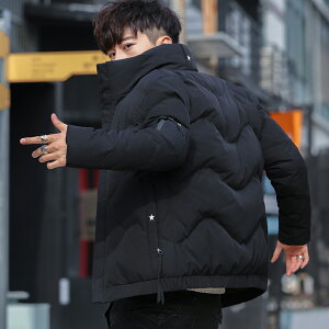冬季男士棉衣短款韓版修身外套加厚保暖羽絨棉服帥氣立領男裝衣服