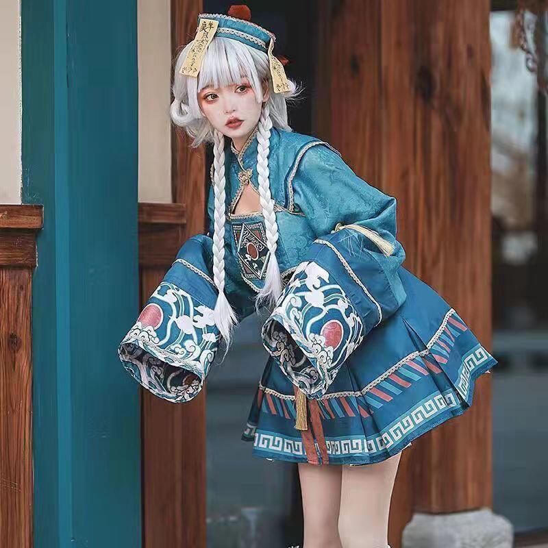【熱賣下殺】小殭屍cos 萬聖節吸血鬼cos 蘿莉塔原創設計JSK短版 lolita 輕lo洋 cosplay女裝