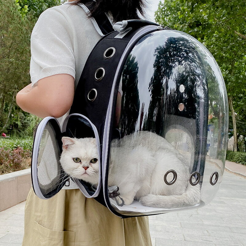 貓籠 寵物外出包貓包外出便攜寵物包透明透氣背包雙肩包大容量手提太空艙貓箱951【HZ73642】