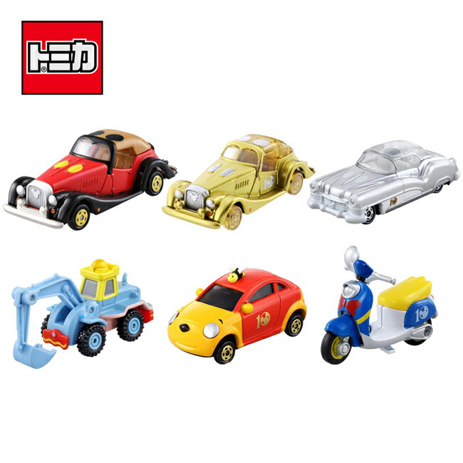 全套6款【日本正版】TOMICA 迪士尼 10周年 紀念車 玩具車 Disney Motors 多美小汽車 - 131908