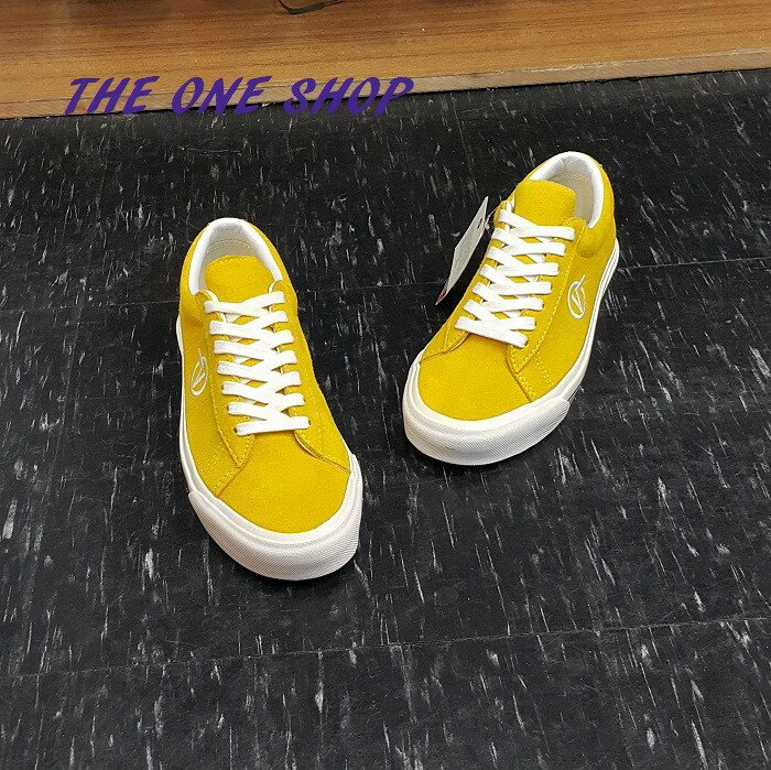 VANS Sid Dx Anaheim Factory 黃色芥末黃麂皮復古帆布鞋板鞋 