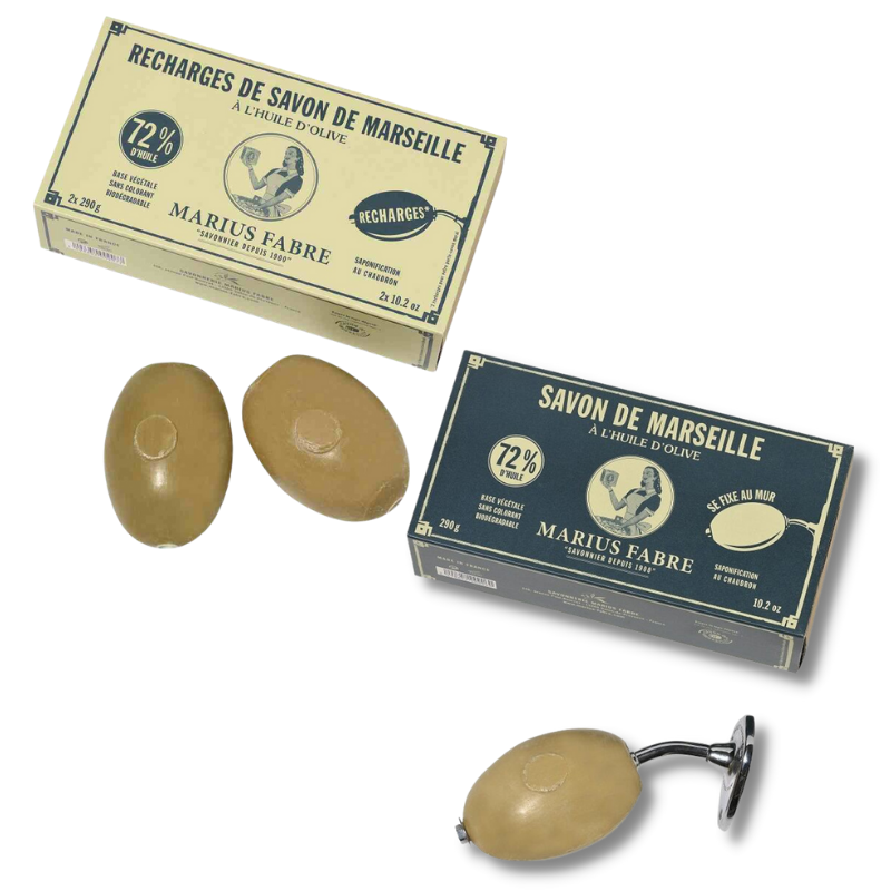 法國 Marius Fabre 法鉑  馬賽草本橄欖皂壁掛皂盤 / 橄欖手工皂補充包 290g 附發票【心心哈德】現貨 全館499超取免運｜全場下殺★滿額再享折扣