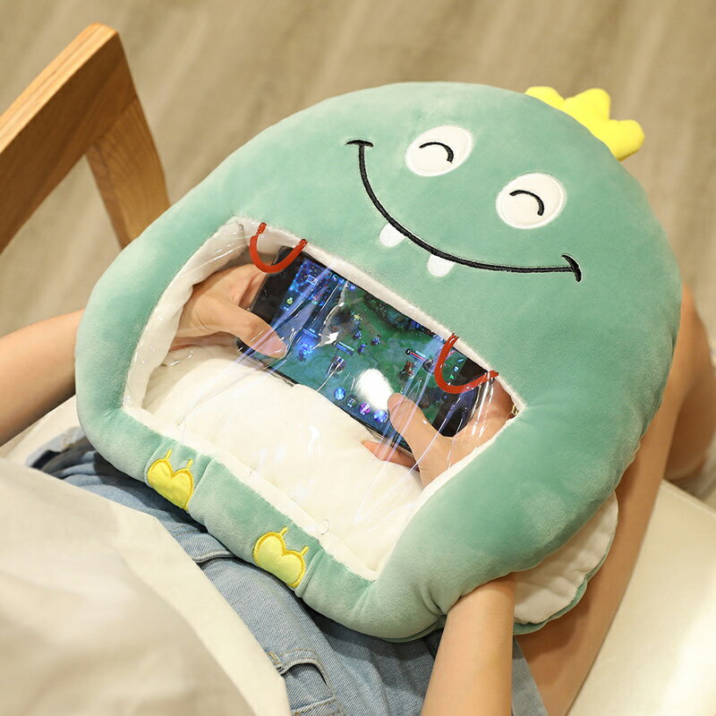 冬天暖手抱枕插手枕玩手機神器可愛女生學生冬季可視玩手機暖手捂