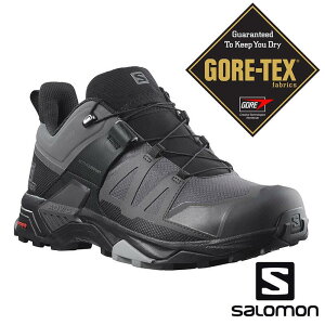 【SALOMON 法國】男 X ULTRA 4 低筒GTX登山鞋『磁灰/黑/石碑灰』412870