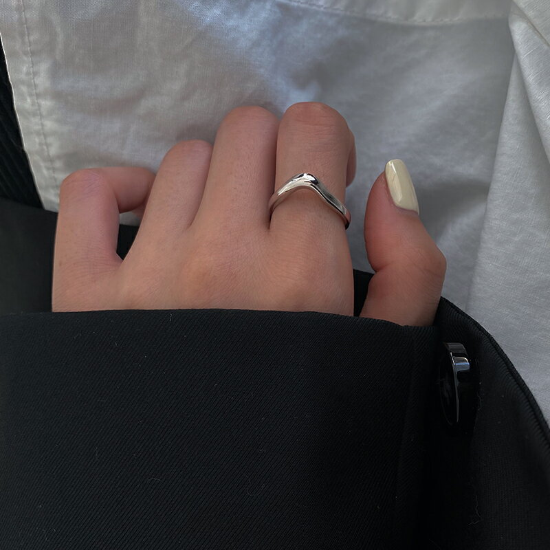 925純銀皮帶戒指女冷淡風莫比烏斯環食指戒男潮土酷個性蹦迪指環 4