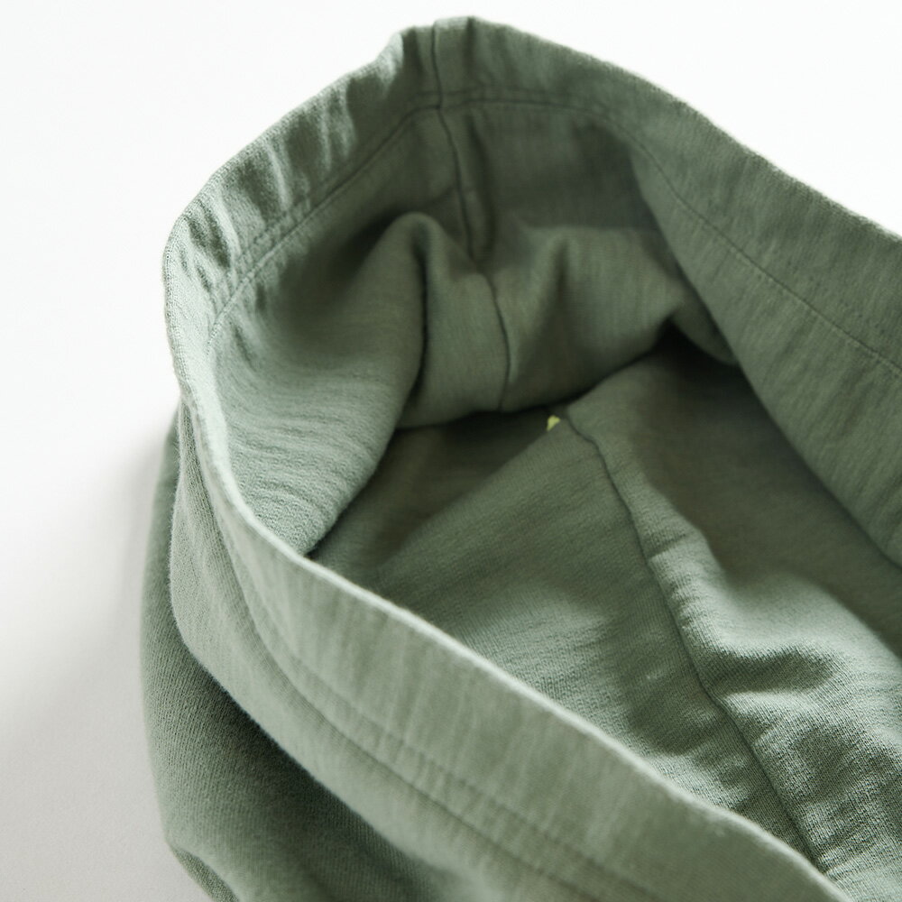 EDOKATSU江戶勝 富士松柏LOGO撞色連帽長袖T恤-男款 灰綠色 3