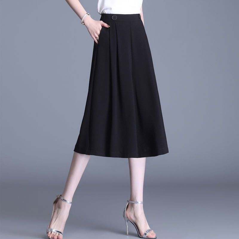 雪紡寬褲雪紡七分闊腿褲女夏季新款高腰垂感大碼褲裙小個子休閒褲薄【淘夢屋】【淘夢屋】 4