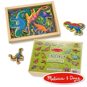 《美國 Melissa & Doug》 益智遊戲 磁力 恐龍造型木質磁鐵貼 東喬精品百貨