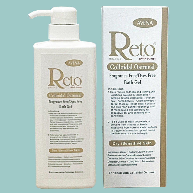 【Reto】原型燕麥膠體浴液(壓頭包裝) ｜ 550ml ｜ 美身 ｜ 無色素 ｜ 無香料 ｜ 洗澡 ｜燕麥膠體