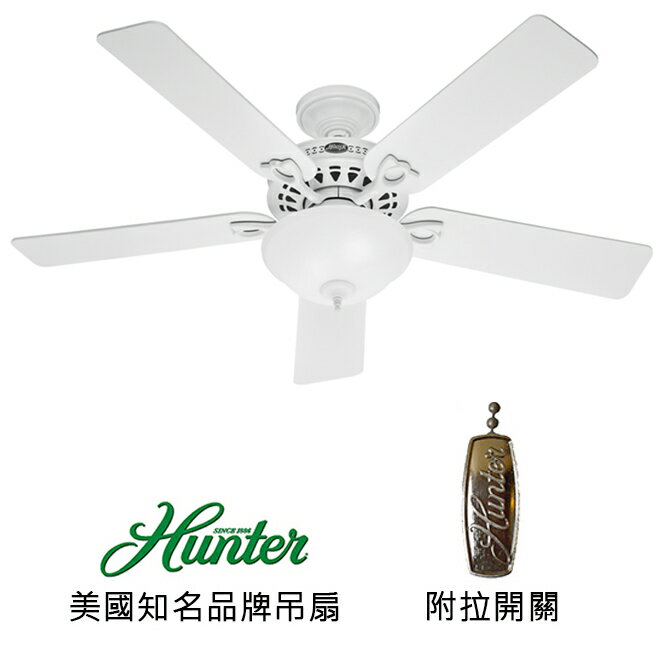 <br/><br/>  [top fan] Hunter The Astoria 52英吋吊扇附燈(53059)白色<br/><br/>