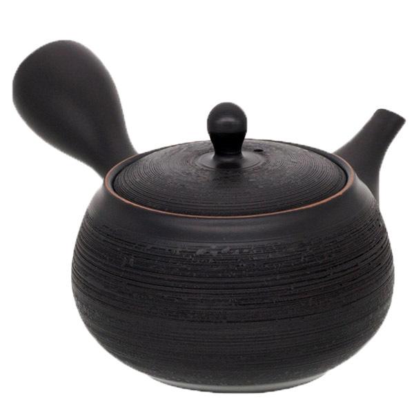 日本製 常滑燒 春秋19號 煙燻松皮硃砂 急須壺 茶壺 (320ml)