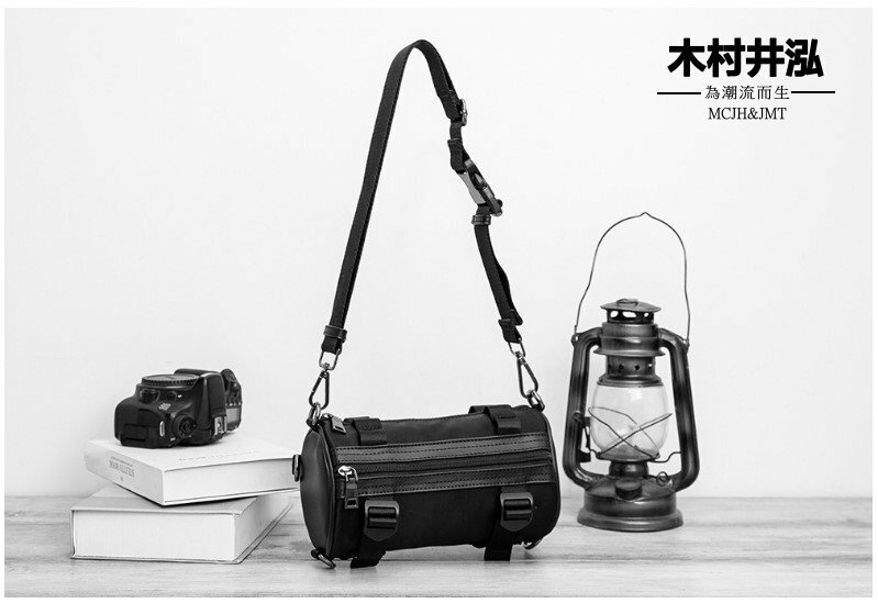 木村井泓 潮流輕巧圓筒包 斜背包 腰包 側背包 單肩包(D4017)