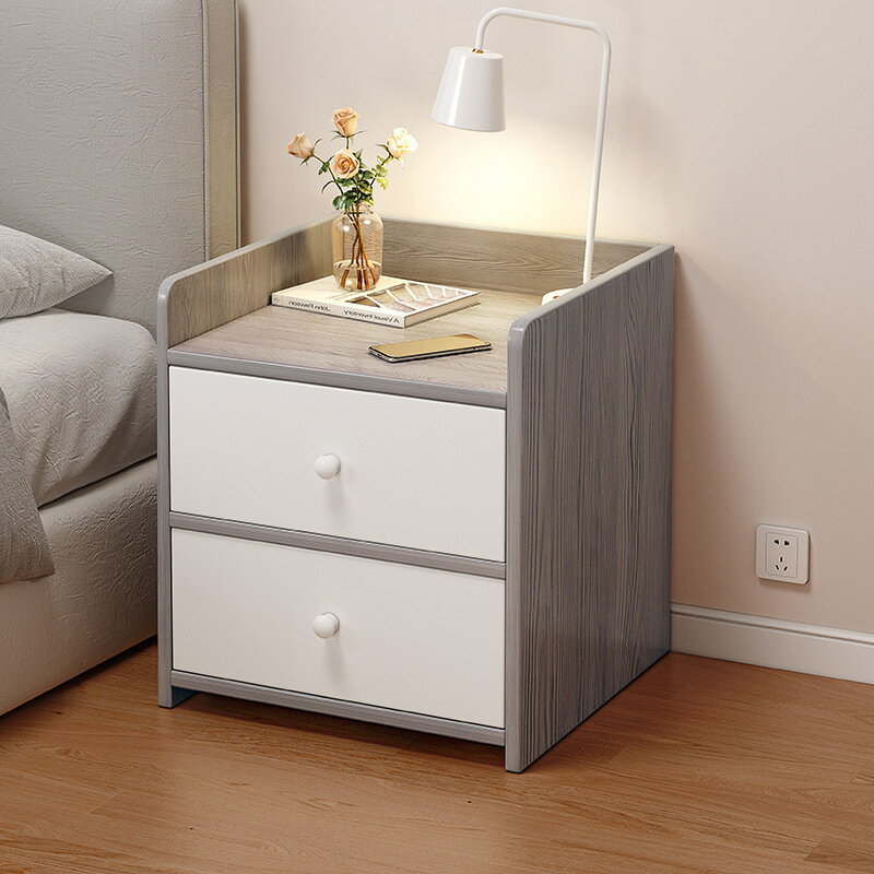 APP下單享點數9% 床頭柜現代簡約小型置物架簡易主臥室新款收納儲物柜床邊