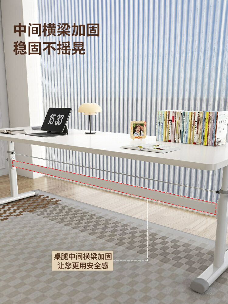 【台灣公司 可開發票】學習桌雙人兒童書桌小學生家用簡約寫字桌臥室男女孩升降桌椅套裝 3