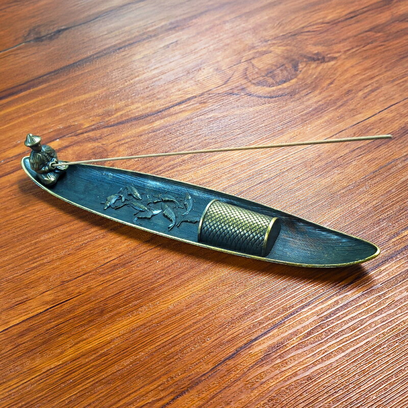 【香插 】 漁翁垂釣香座 香插 祭祀 拜拜