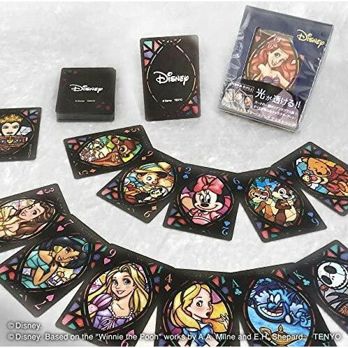 日本代購 彩色玻璃 撲克牌 現貨 Disney 迪士尼人物 DT-02 米奇 l米妮l 小熊維尼l 公主 桌遊 卡牌商品 4