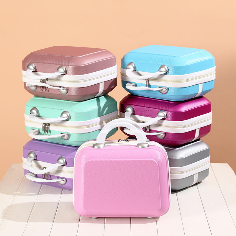 2021新款時尚手提化妝箱14寸旅行箱小型密碼箱子皮行李箱定制OGO