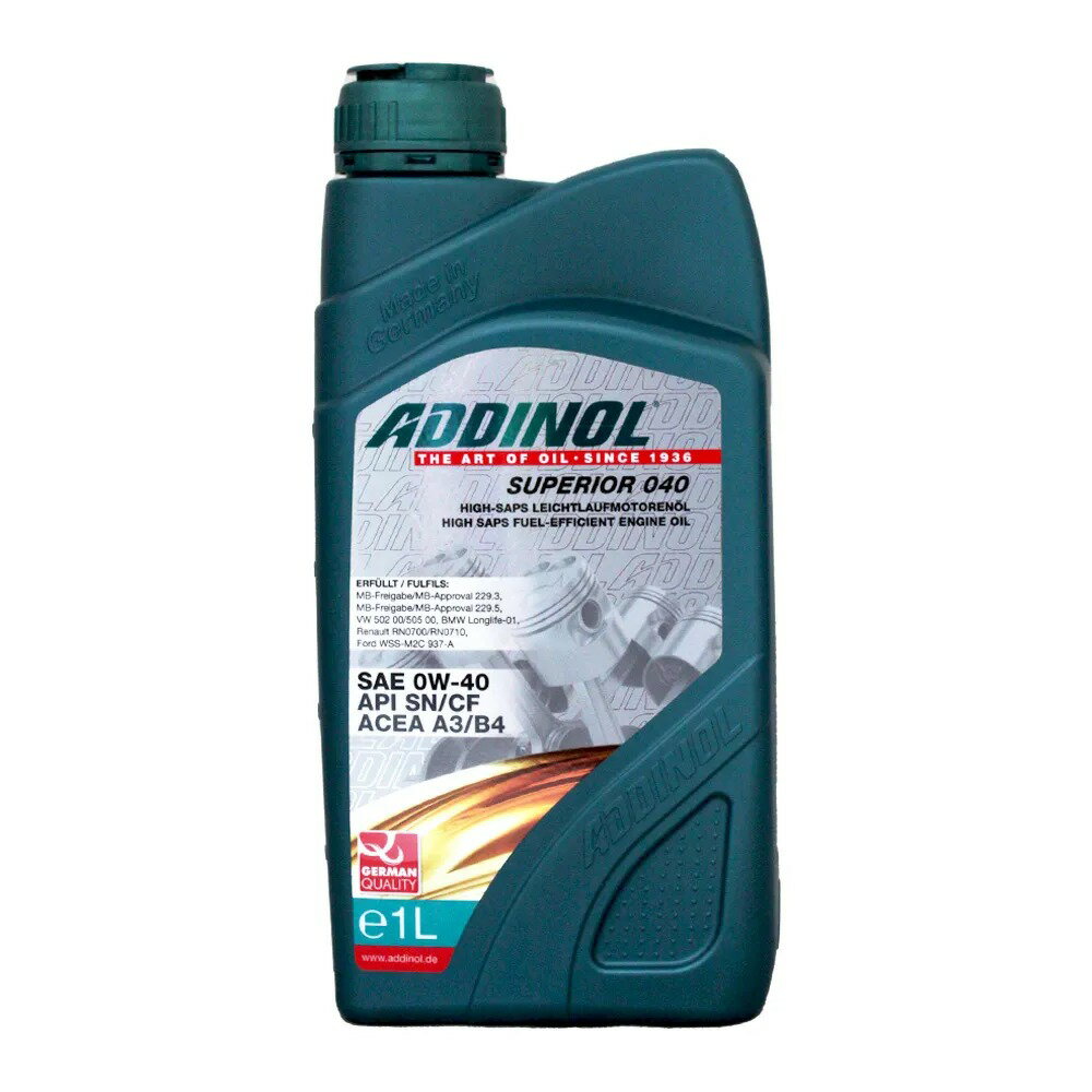 ADDINOL SUPERIOR 0W40 機油 1L