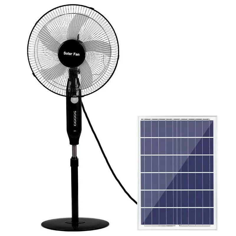 長蘇熱銷款太陽能充電風扇遙控落地扇家用臺扇110-240V太陽能風扇【宜家良品百貨】