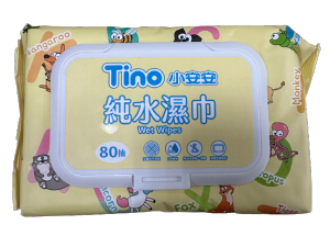 TINO 小安安 純水濕巾 有盒蓋 80抽( 12包/箱)