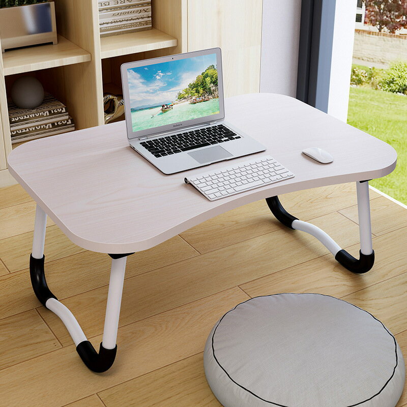 開發票 筆記本電腦桌 W烤漆腿筆記本電腦桌床上用可折疊懶人桌床上書桌卡槽小桌子