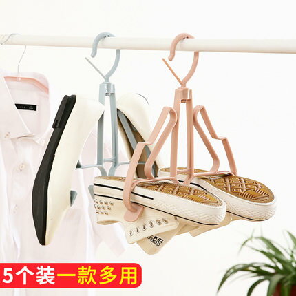 創意防風雙鉤陽臺曬鞋架多功能掛鞋子的晾鞋架掛鉤晾鞋架子晾曬架
