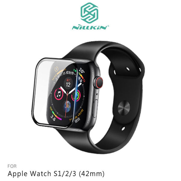 【愛瘋潮】99免運 NILLKIN Apple Watch S1 / 2 / 3 (42mm) 3D AW+ 滿版玻璃貼 鋼化玻璃【APP下單最高22%回饋】
