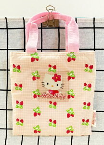 【震撼精品百貨】凱蒂貓 Hello Kitty 日本SANRIO三麗鷗 KITTY 手提收納袋-粉草莓(S)#39081 震撼日式精品百貨