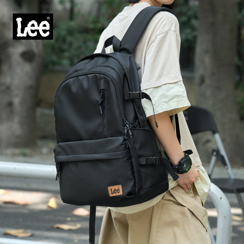 {臺灣公司貨 可打統編}Lee高中大學生書包男包通勤雙肩包初中電腦包大容量旅行包揹包女