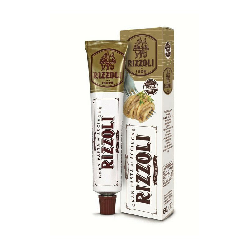 《AJ歐美小舖》★特價優惠★ 義大利 RIZZOLI 鯷魚醬 60g 牙膏罐設計好方便 易保存