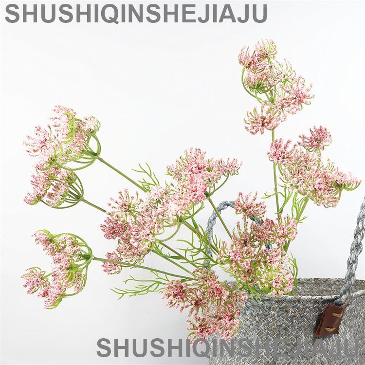 滿280元出貨 仿真花 假花 可開發票 高品質模擬5叉蕾絲花家居裝飾擺放花藝塑膠假花婚慶軟裝插花