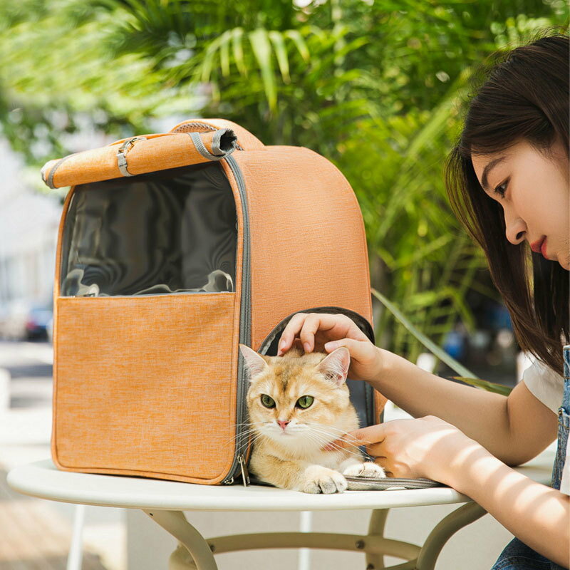 【免運費】貓包外出便攜帆布春季貓咪雙肩背包貓書包貓籠子太空艙寵物貓用品