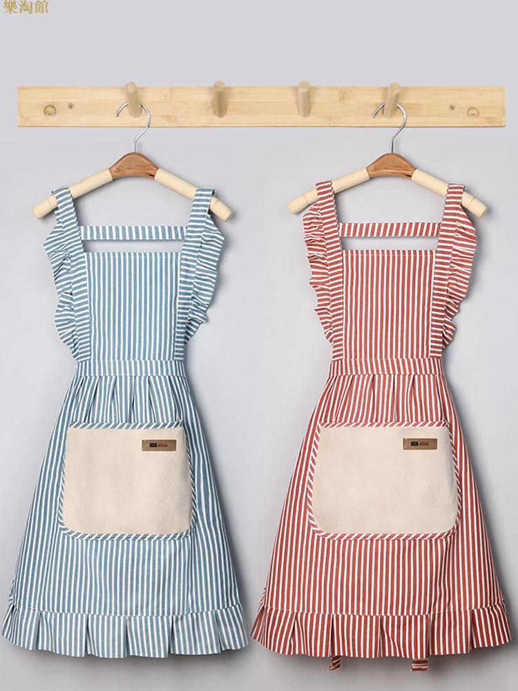 圍裙女家用廚房餐飲專用工作服定制2023新款網紅做飯圍腰夏季薄款