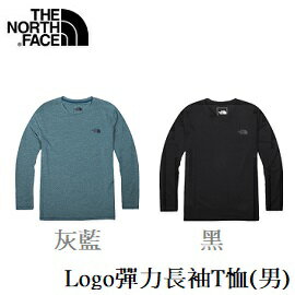 [ THE NORTH FACE ] 男 Logo彈力長袖T恤 / NF0A4UAI