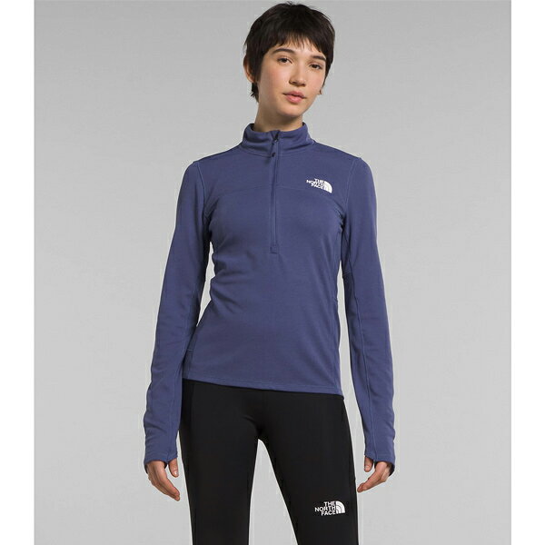 美國[The North Face]W SUNRISER 1/4 ZIP/ 修身剪裁排汗半門襟