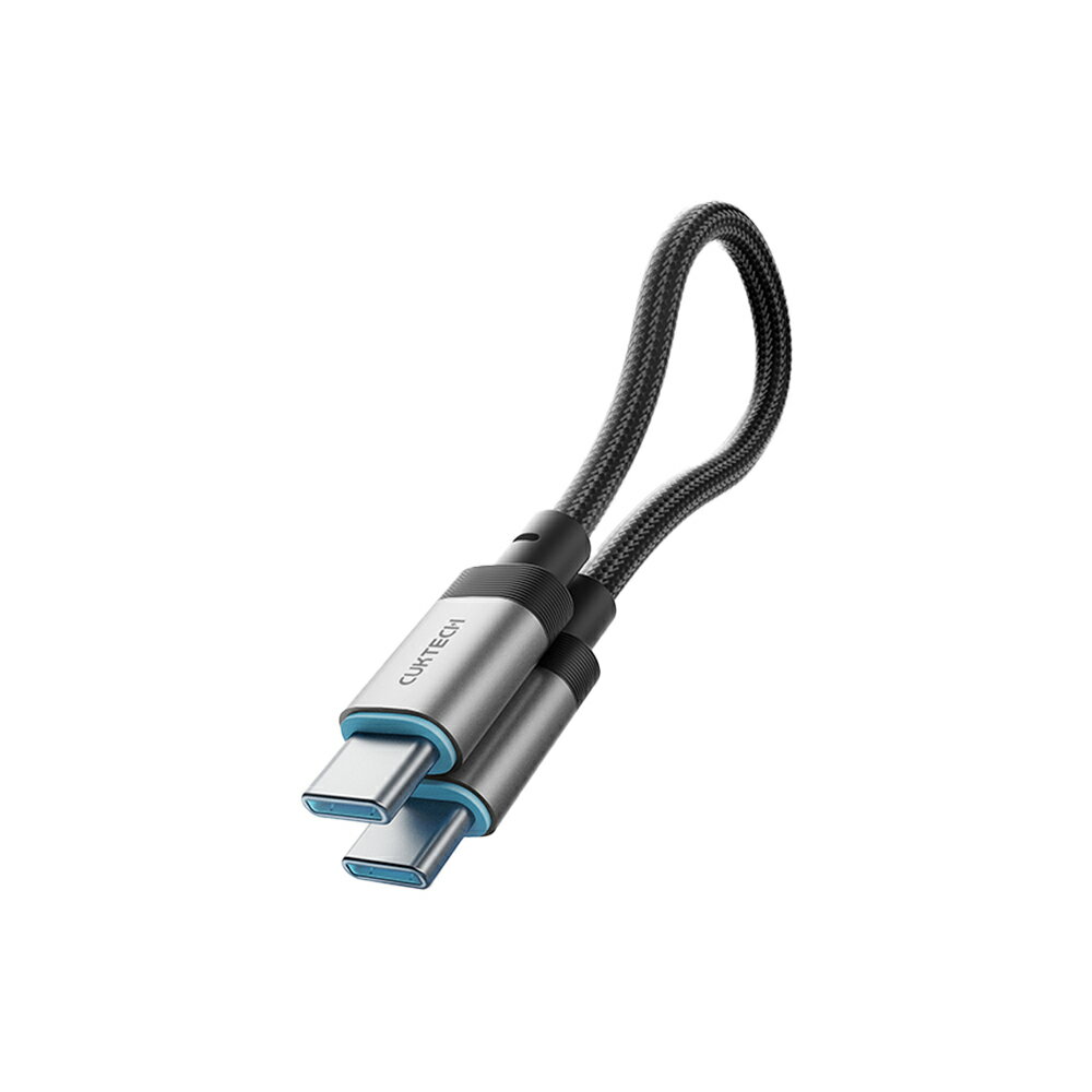 CUKTECH 酷態科 240W TYPE-C 15cm 磁吸摺疊 編織快充線 6A 充電線 短線 (CTC615S)