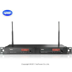 ACT-515T MIPRO 1U雙頻道UHF長距離自動選訊無線麥克風/ACT自動對頻/88頻道
