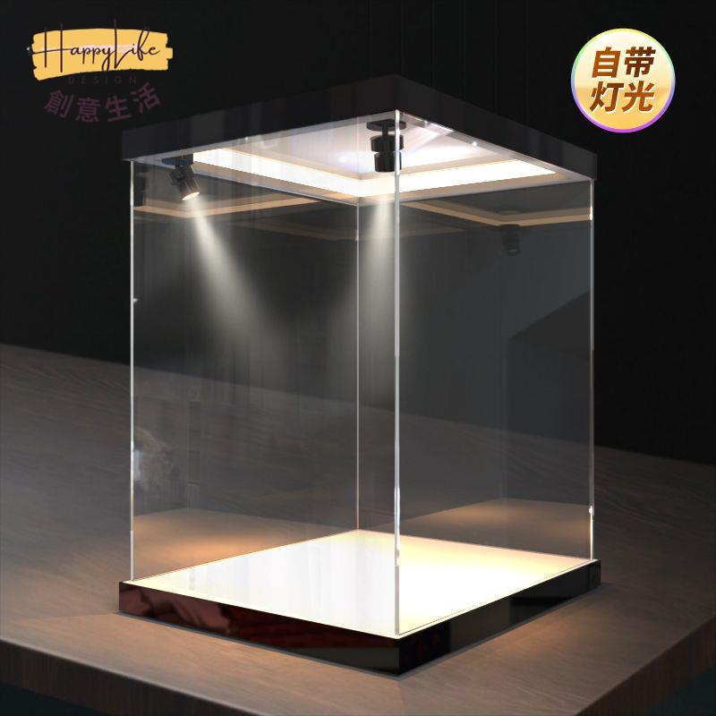 工廠現貨 免運 透明展示架 亞克力展示架 收納架 多尺寸亞克力加高展示櫃樂高玩具模型高達透明手辦燈光防塵收納架新店開業/售後保障 c12