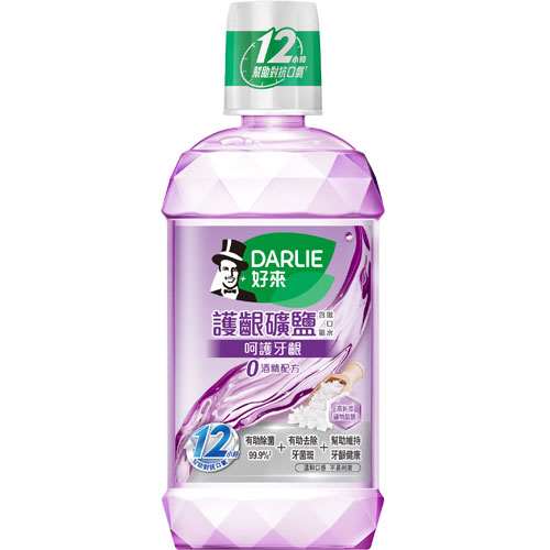 黑人 護齦礦鹽漱口水 無酒精配方 500ml