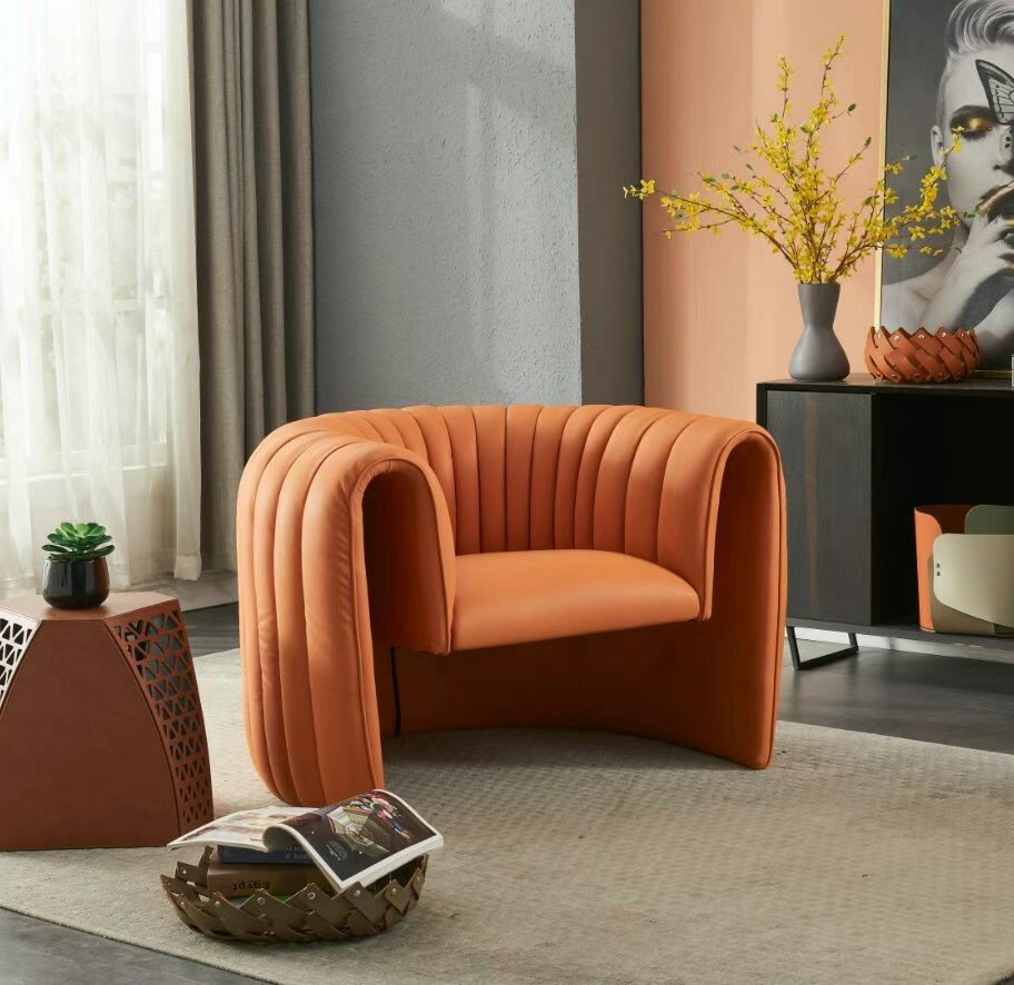 優樂悅~海誠意式設計師單人椅創意懶人椅客廳沙發椅工作室布藝沙發雙人椅