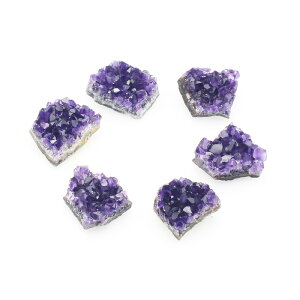 如鴻水晶原石天然紫水晶晶簇擺件晶洞片原礦標本石消磁石小號