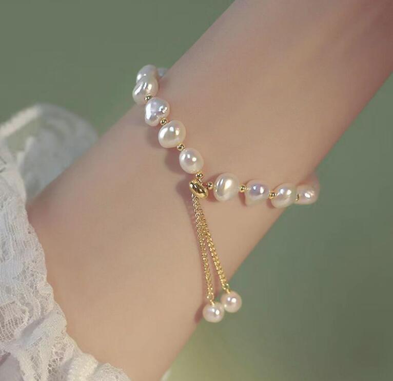 巴洛克珍珠手鏈復古手鏈氣質手巴洛克珍珠鏈【繁星小鎮】P