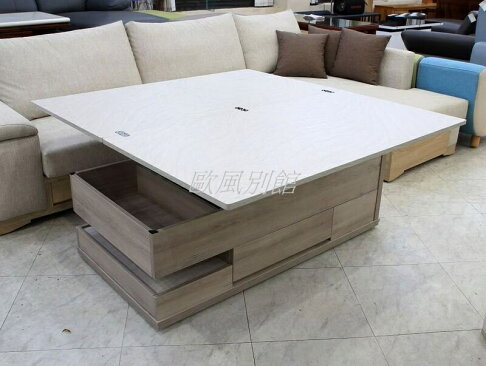 【歐風別館】柏林多功能升降茶几【可當餐桌~變形金剛~氣壓棒緩降~基隆至台中免運費】 0