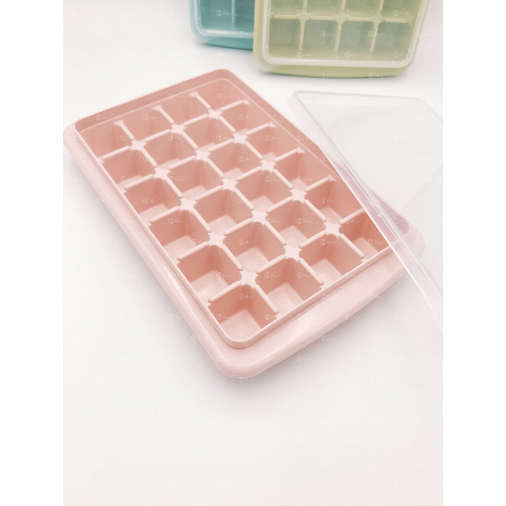 【快速出貨 冰箱必備 質感嚴選】日式 24格 製冰盒 帶蓋製冰盒 可堆疊  副食品 大冰塊 4