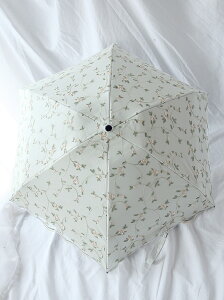 遮陽傘女生 夏天雙層蕾絲刺繡網紗黑膠太陽傘五折晴雨傘便攜